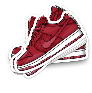 SB Dunk Low "Red Patent" Sneaker Sticker