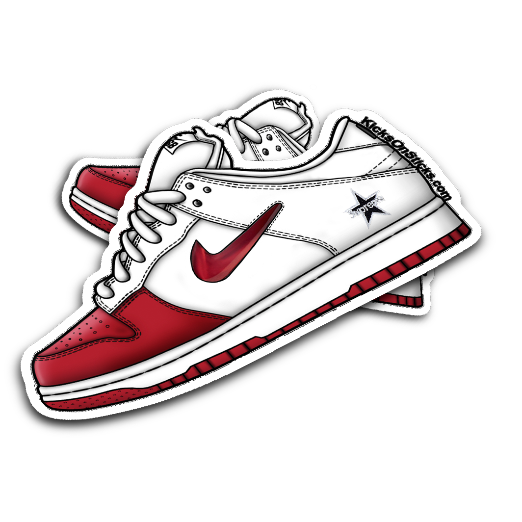 SB Dunk Low "Supreme Jewel Red" Sneaker Sticker