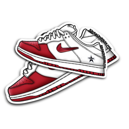 SB Dunk Low "Supreme Jewel Red" Sneaker Sticker