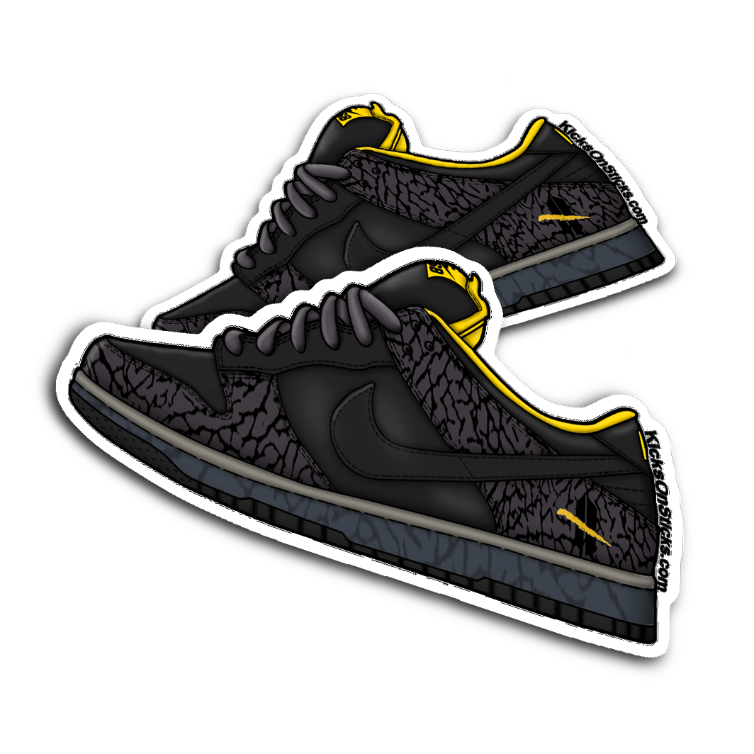 SB Dunk Low "Yellow Curb" Sneaker Sticker