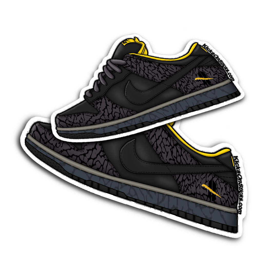 SB Dunk Low "Yellow Curb" Sneaker Sticker