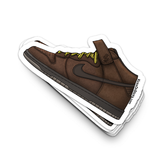 SB Dunk Mid "Chocolate" Sneaker Sticker