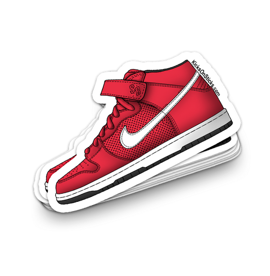 SB Dunk Mid "Hyper Red" Sneaker Sticker