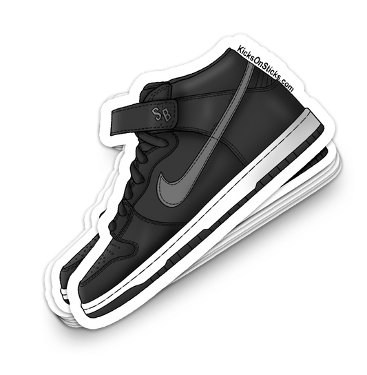 SB Dunk Mid "Iso Orange Label Black/Black" Sneaker Sticker