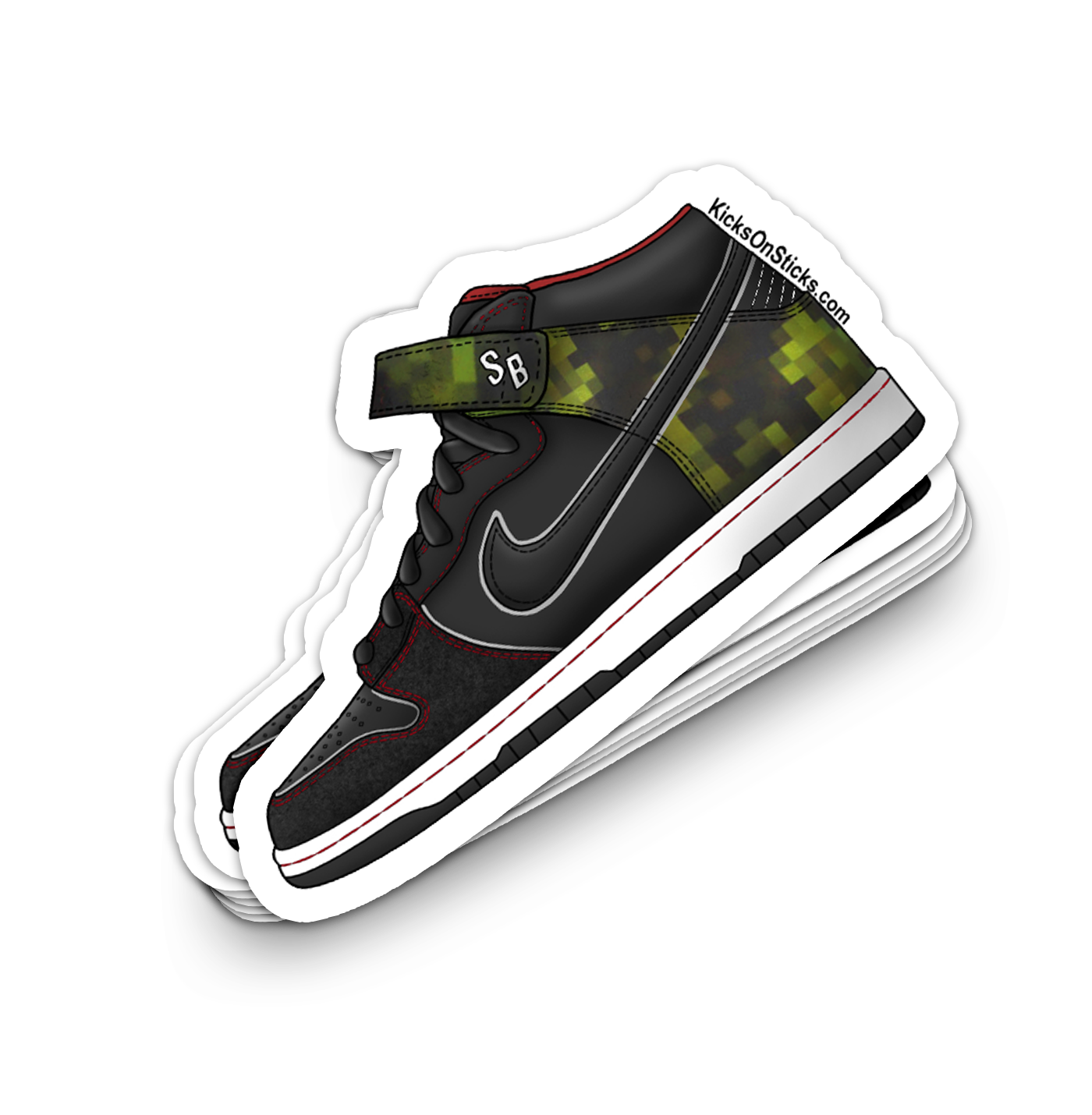 SB Dunk Mid "Nitraid Digi Camo" Sneaker Sticker