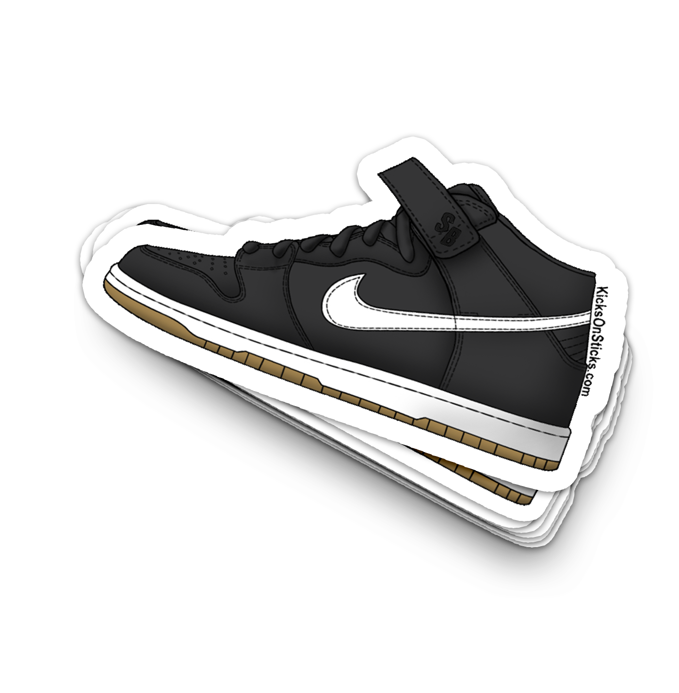SB Dunk Mid "Orange Label Black" Sneaker Sticker