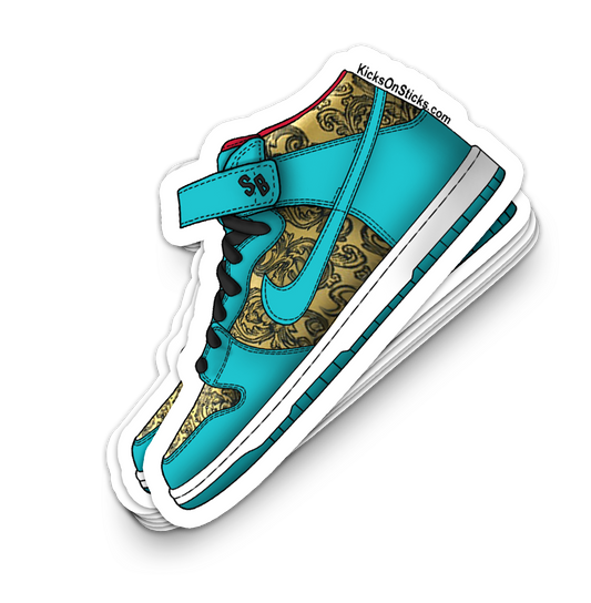 SB Dunk Mid "Peacock" Sneaker Sticker