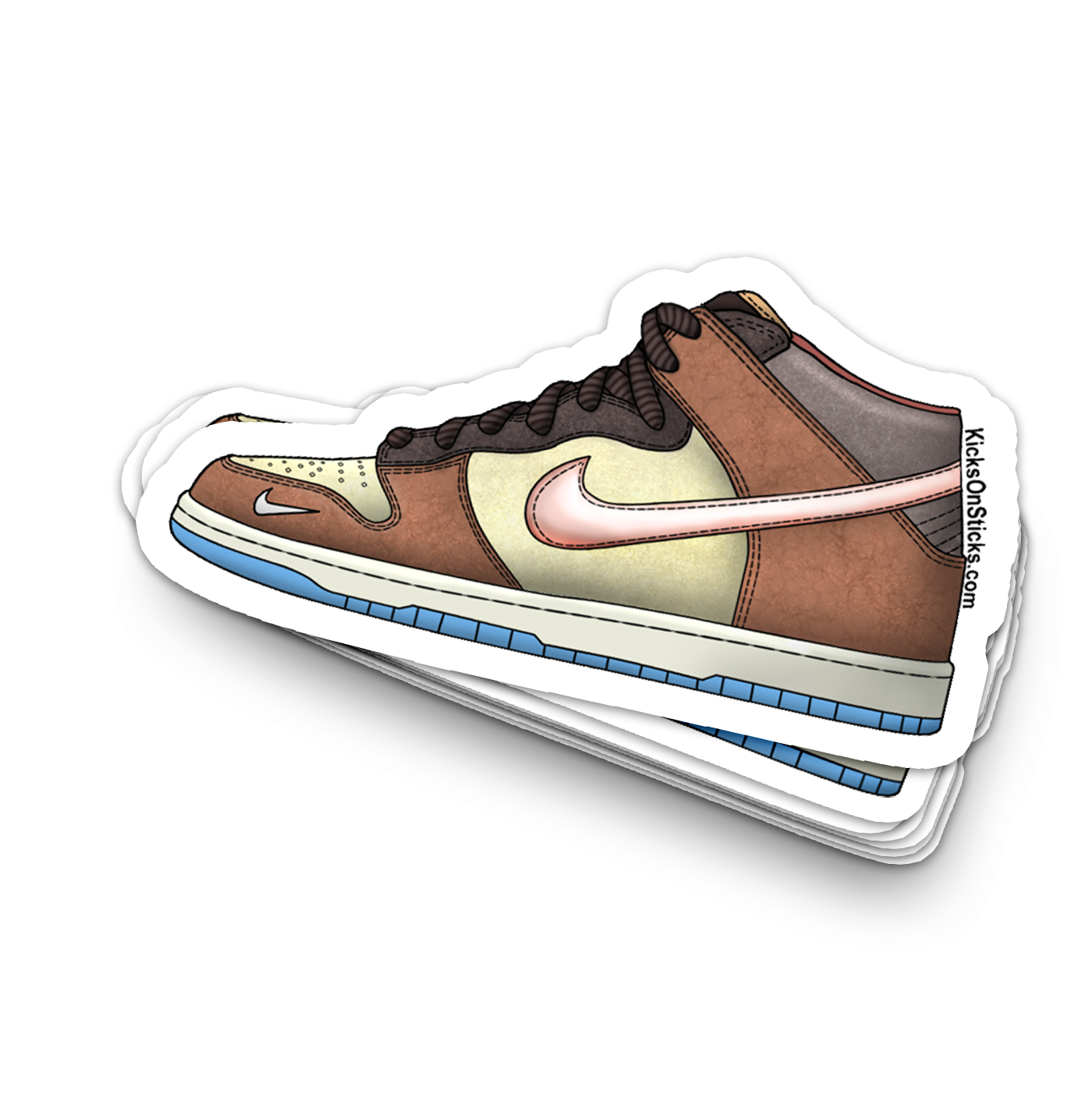 Dunk Mid "Social Status Chocolate Milk" Sneaker Sticker