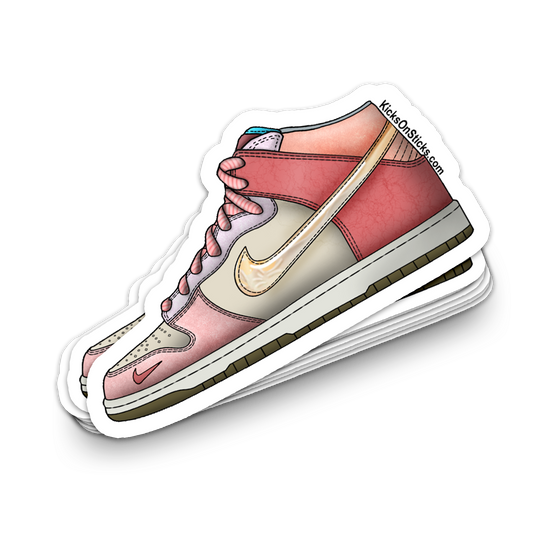 Dunk Mid "Social Status Strawberry Milk" Sneaker Sticker