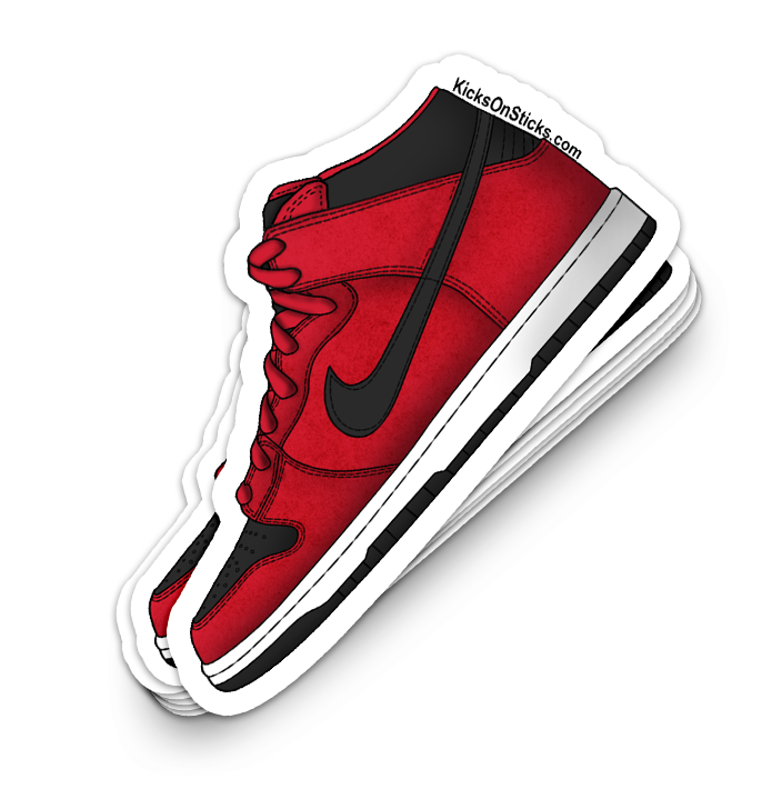 SB Dunk Mid "Sport Red" Sneaker Sticker