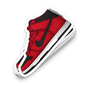 SB Dunk Mid "Sport Red" Sneaker Sticker