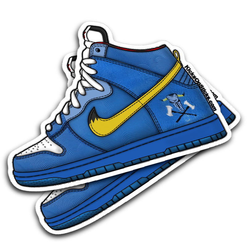 SB Dunk High Blue Ox Sneaker Sticker