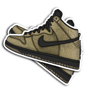 SB Dunk High "Brown Bag" Sneaker Sticker