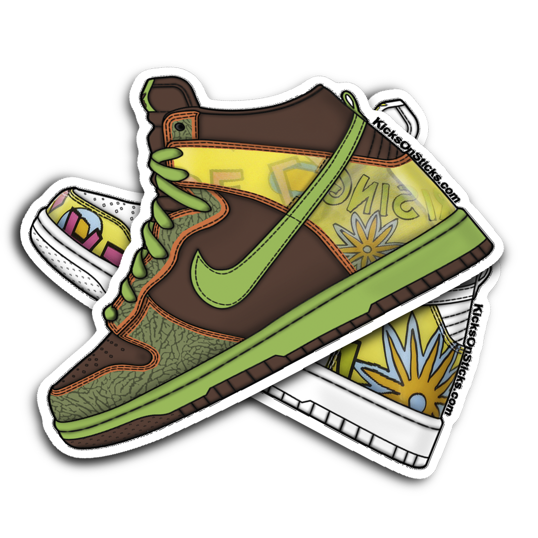 SB Dunk High "De La Brown" Sneaker Sticker