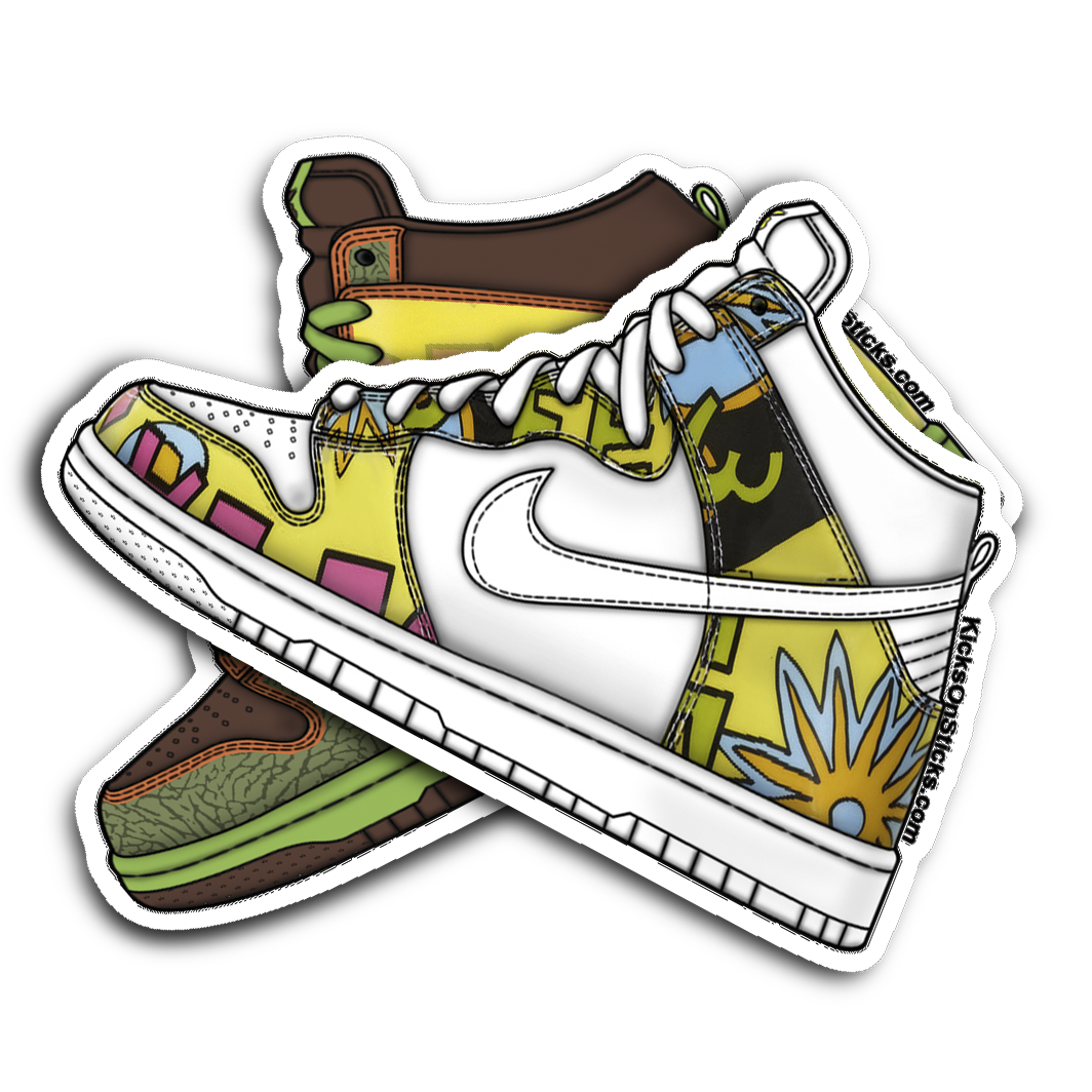 SB Dunk High "De La White" Sneaker Sticker