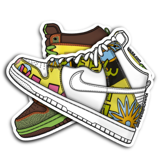 SB Dunk High "De La White" Sneaker Sticker