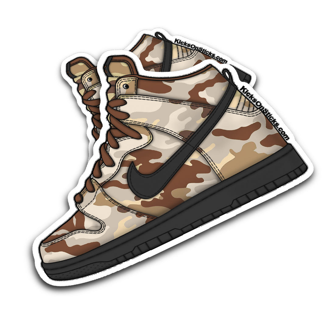SB Dunk High "Desert Camo" Sneaker Sticker