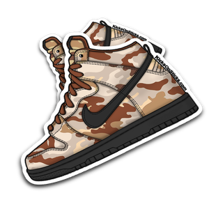 SB Dunk High "Desert Camo" Sneaker Sticker