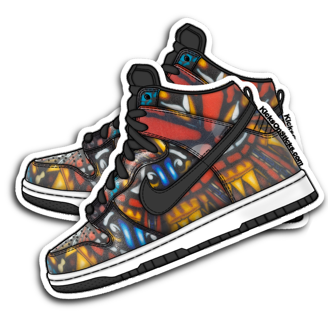 SB Dunk High "Stained Glass" Sneaker Sticker