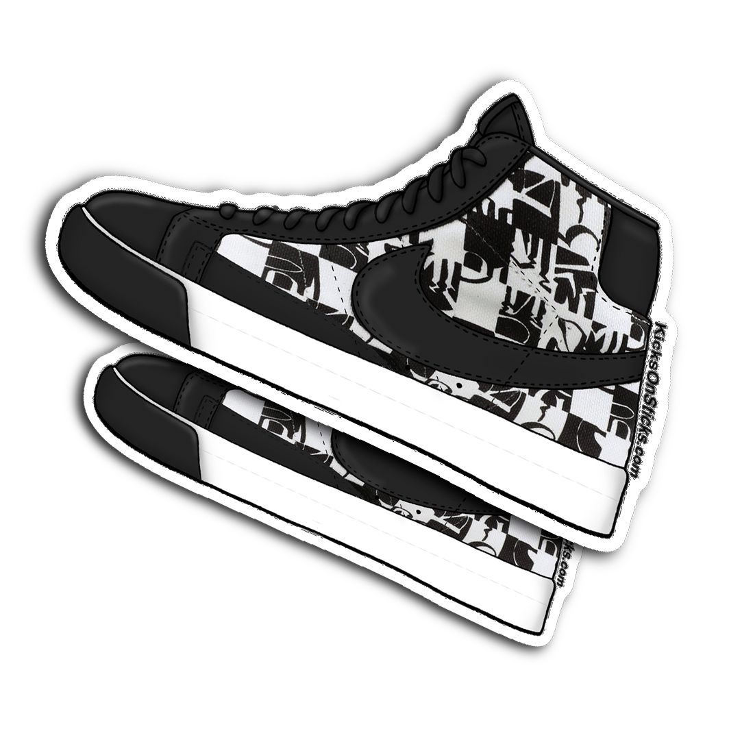 SB Blazer "Stussy White" Sneaker Sticker