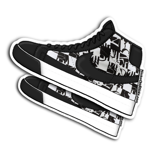 SB Blazer "Stussy White" Sneaker Sticker