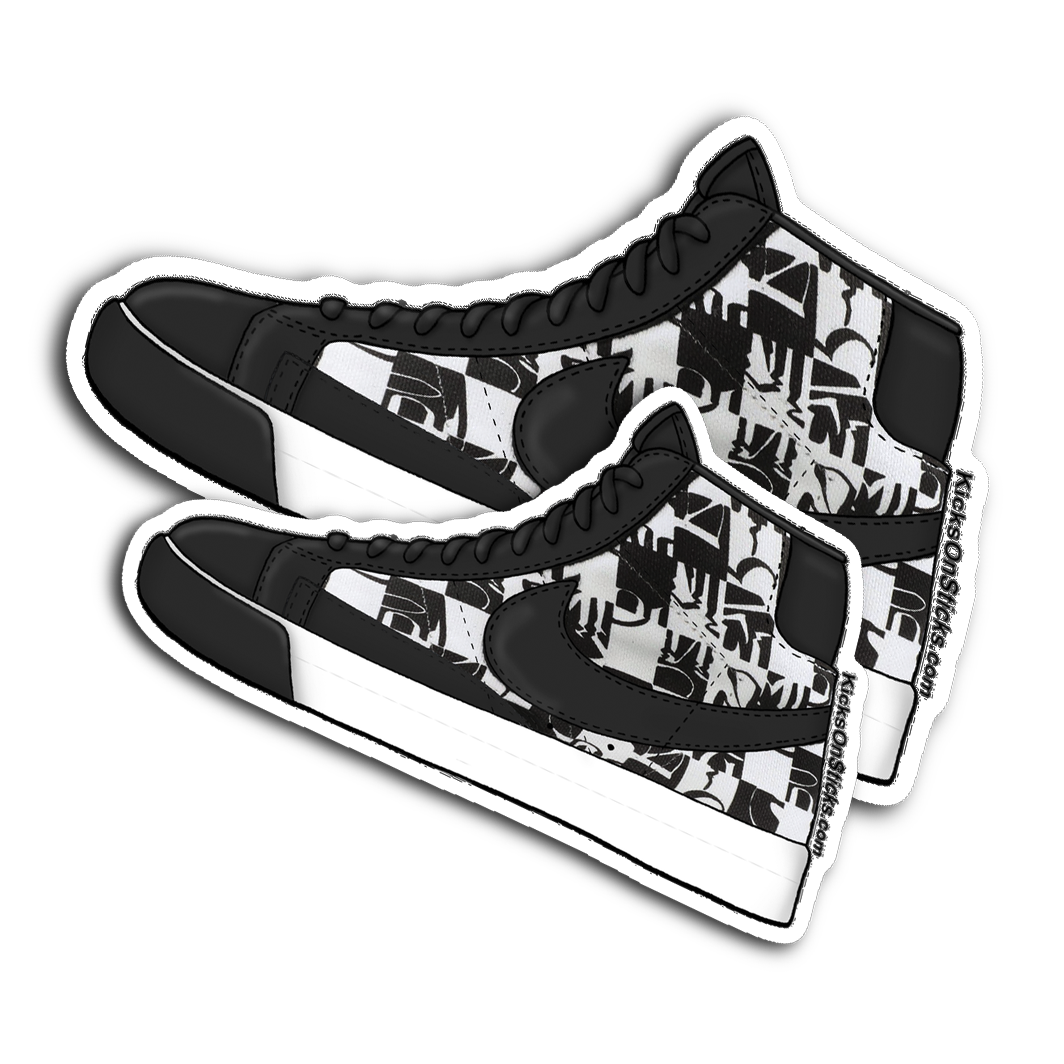 SB Blazer "Stussy White" Sneaker Sticker