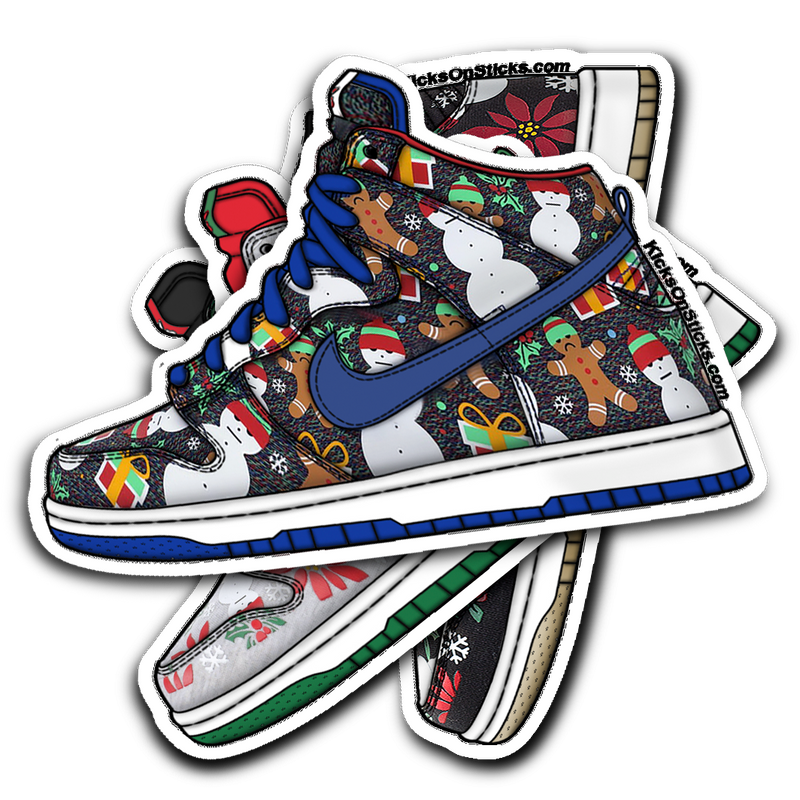 SB Dunk High Ugly Sweater Blue Sneaker Sticker