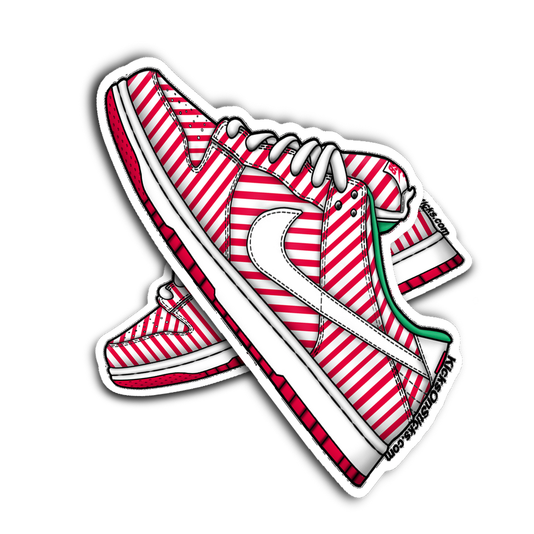 SB Dunk Low Candy Cane Sneaker Sticker