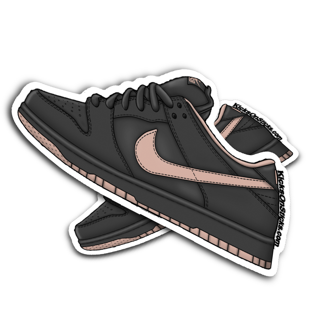 SB Dunk Low "Coral Black" Sneaker Sticker