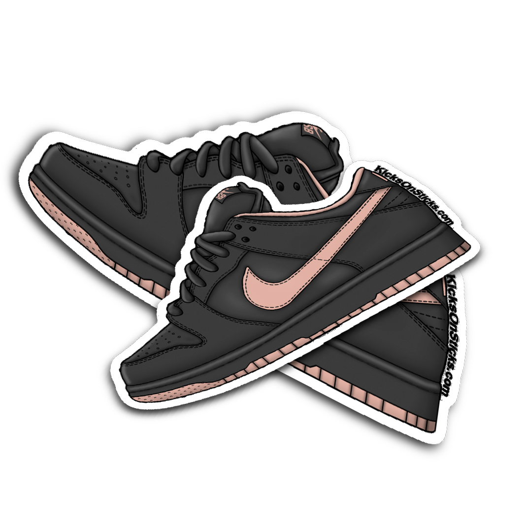 SB Dunk Low "Coral Black" Sneaker Sticker
