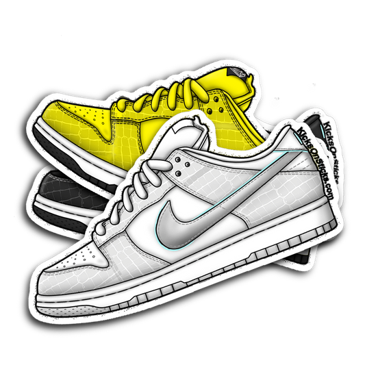 SB Dunk Low "Diamond" White Sneaker Sticker