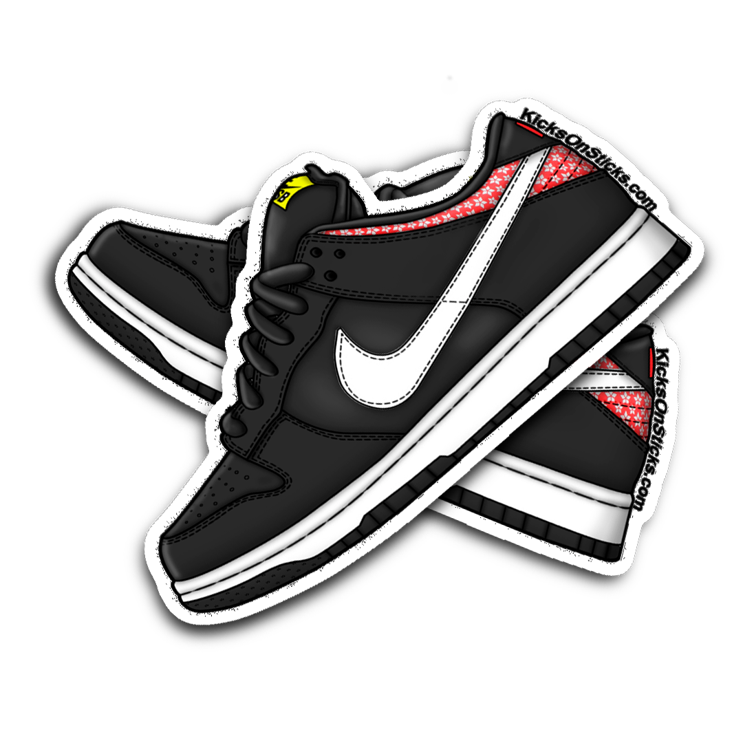 SB Dunk Low "Firecracker Black" Sneaker Sticker