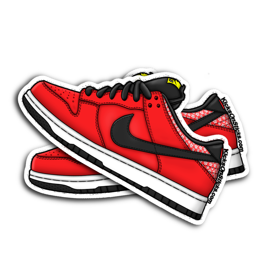 SB Dunk Low "Firecracker Red" Sneaker Sticker