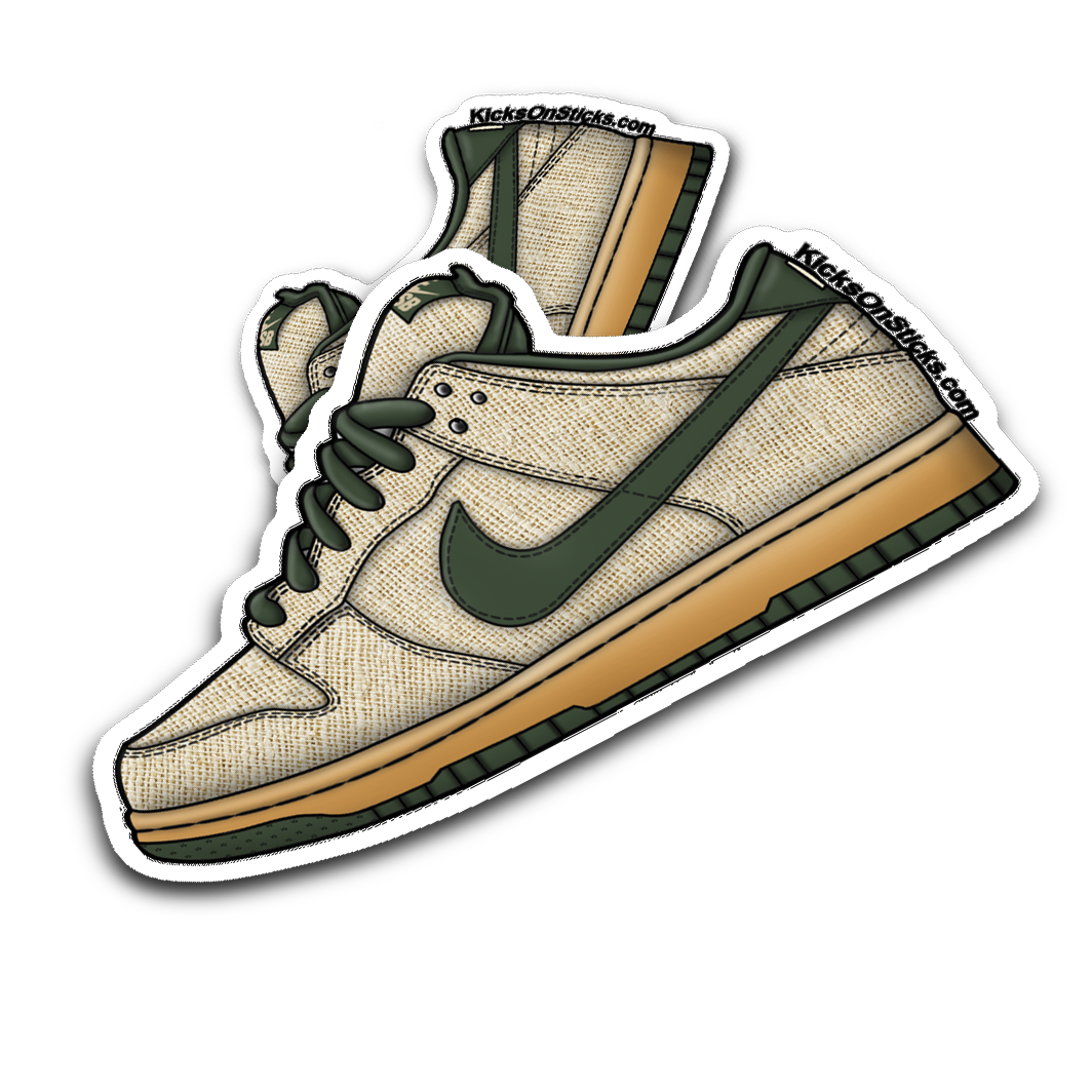 SB Dunk Low "Hemp Green" Sneaker Sticker