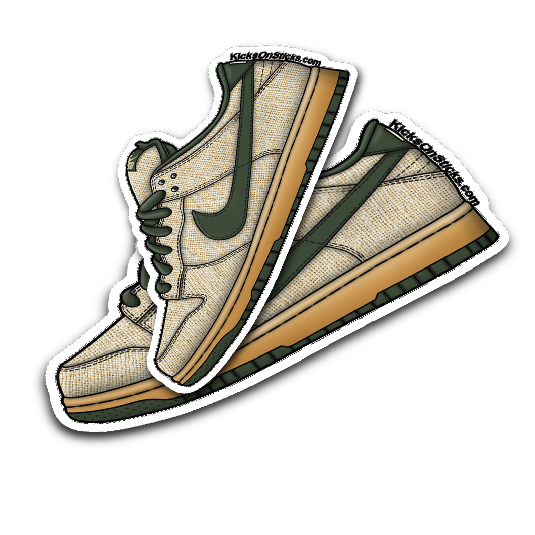 SB Dunk Low "Hemp Green" Sneaker Sticker