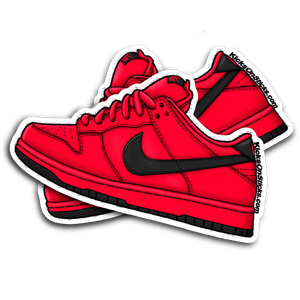 SB Dunk Low "Red Devil" Sneaker Sticker