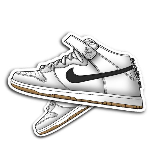 SB Dunk Mid "Orange Label White" Sneaker Sticker