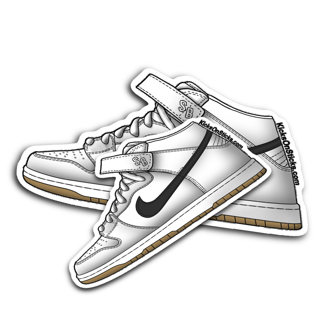 SB Dunk Mid "Orange Label White" Sneaker Sticker