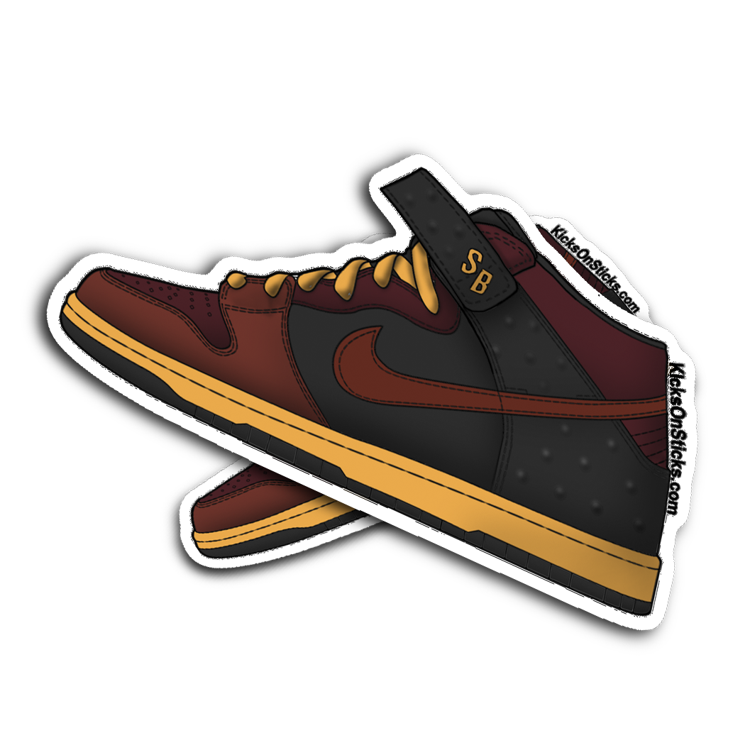 SB Dunk Mid "Ostrich Team Red" Sneaker Sticker