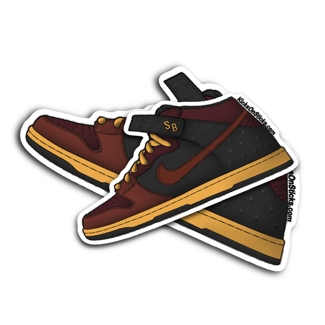 SB Dunk Mid "Ostrich Team Red" Sneaker Sticker