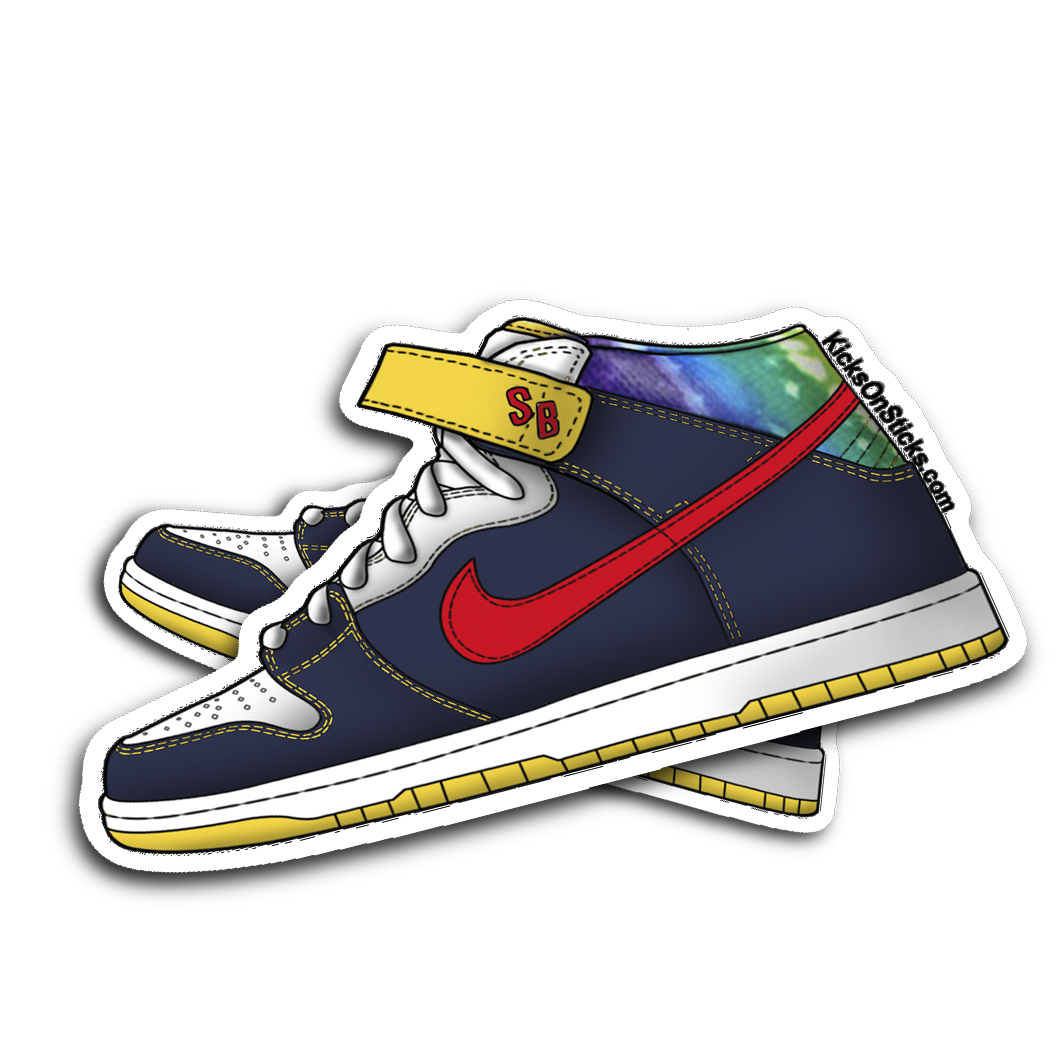 SB Dunk Mid "Tie Dye" Sneaker Sticker
