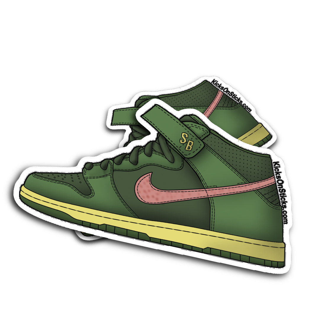 SB Dunk Mid "Watermelon" Sneaker Sticker