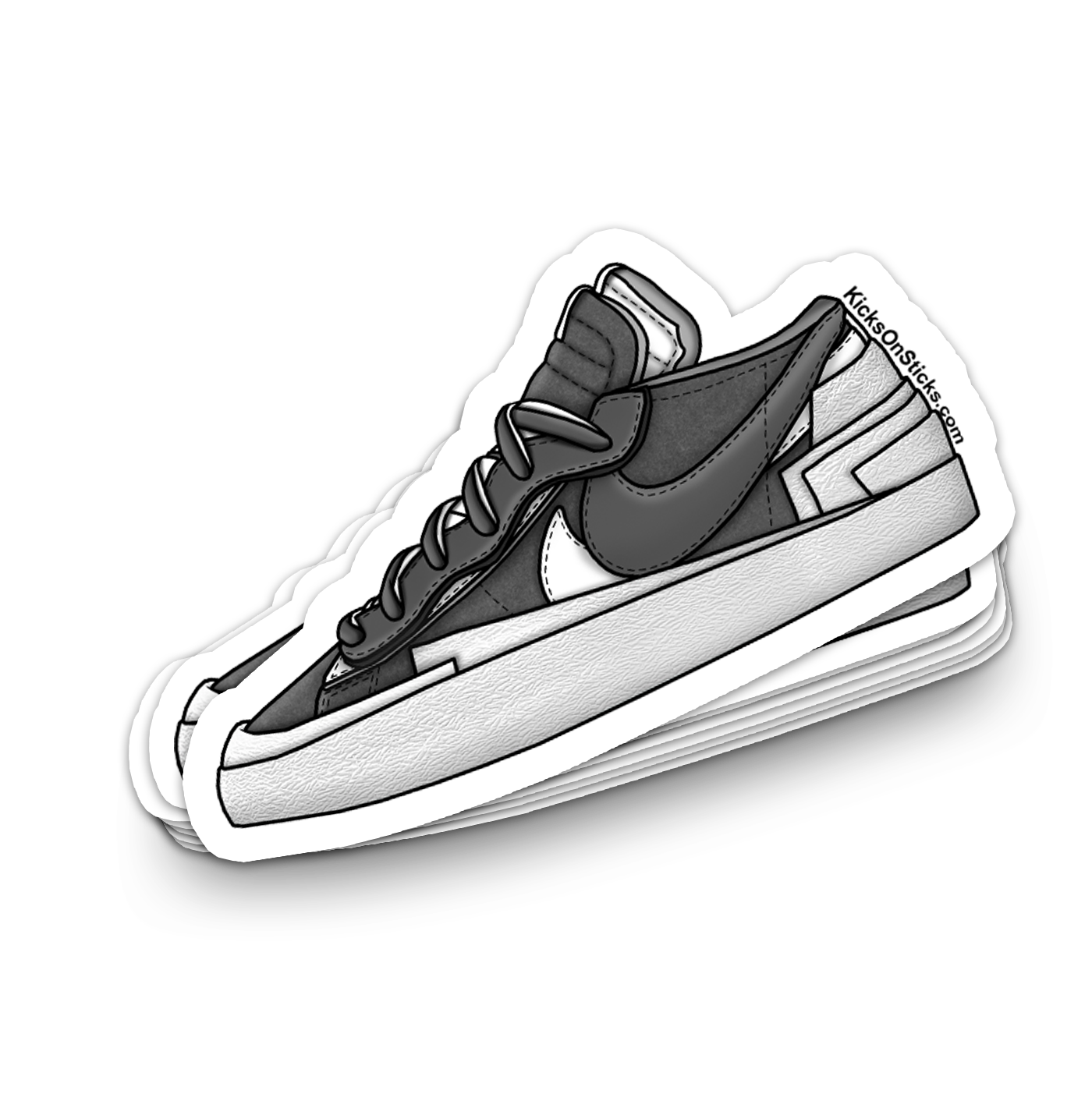 Sacai Blazer Low "Iron Grey" Sneaker Sticker