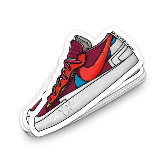 Sacai Blazer Low "KAWS Red" Sneaker Sticker