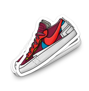 Sacai Blazer Low "KAWS Red" Sneaker Sticker