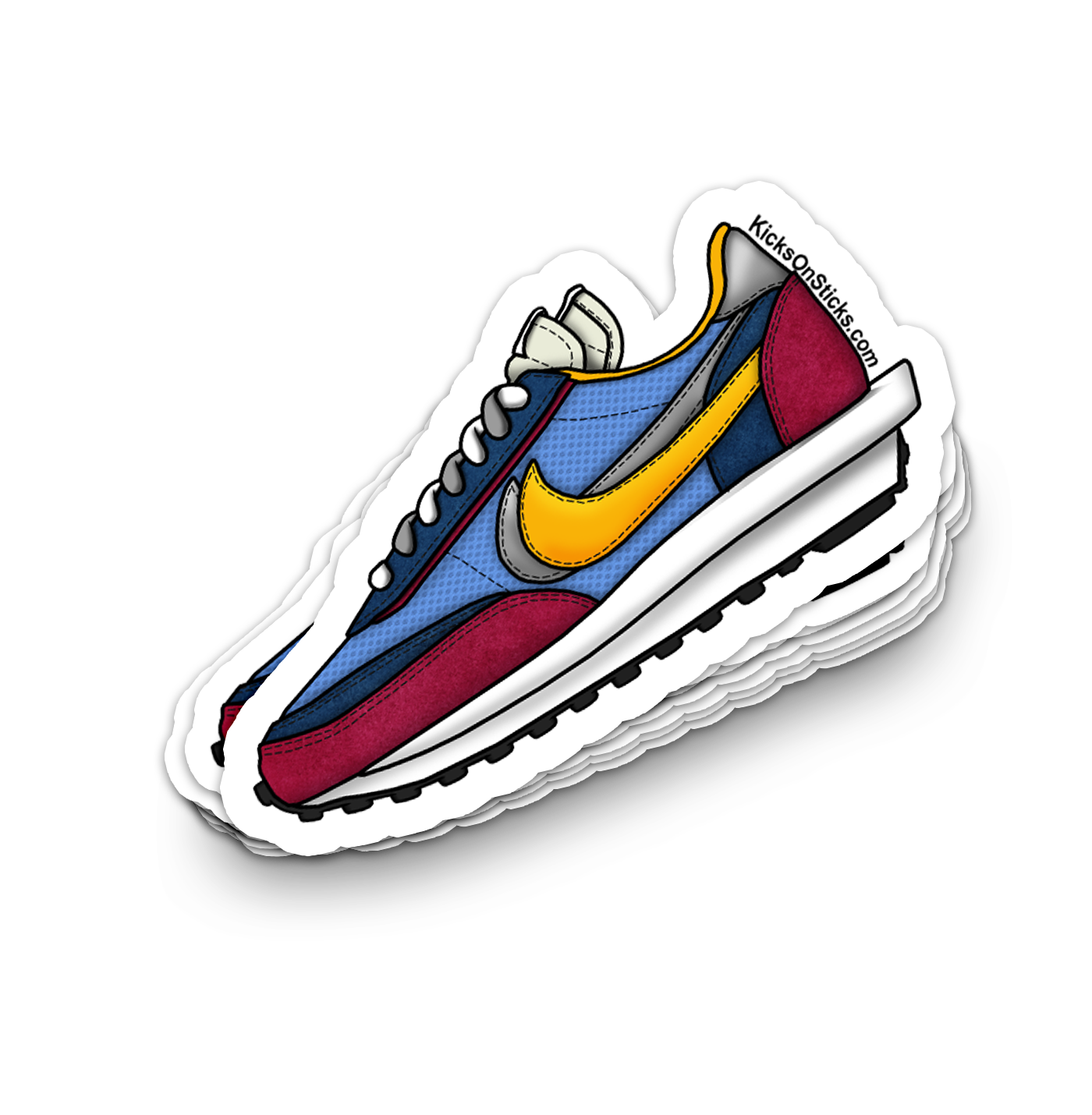 Sacai Waffle "Blue Multi" Sneaker Sticker