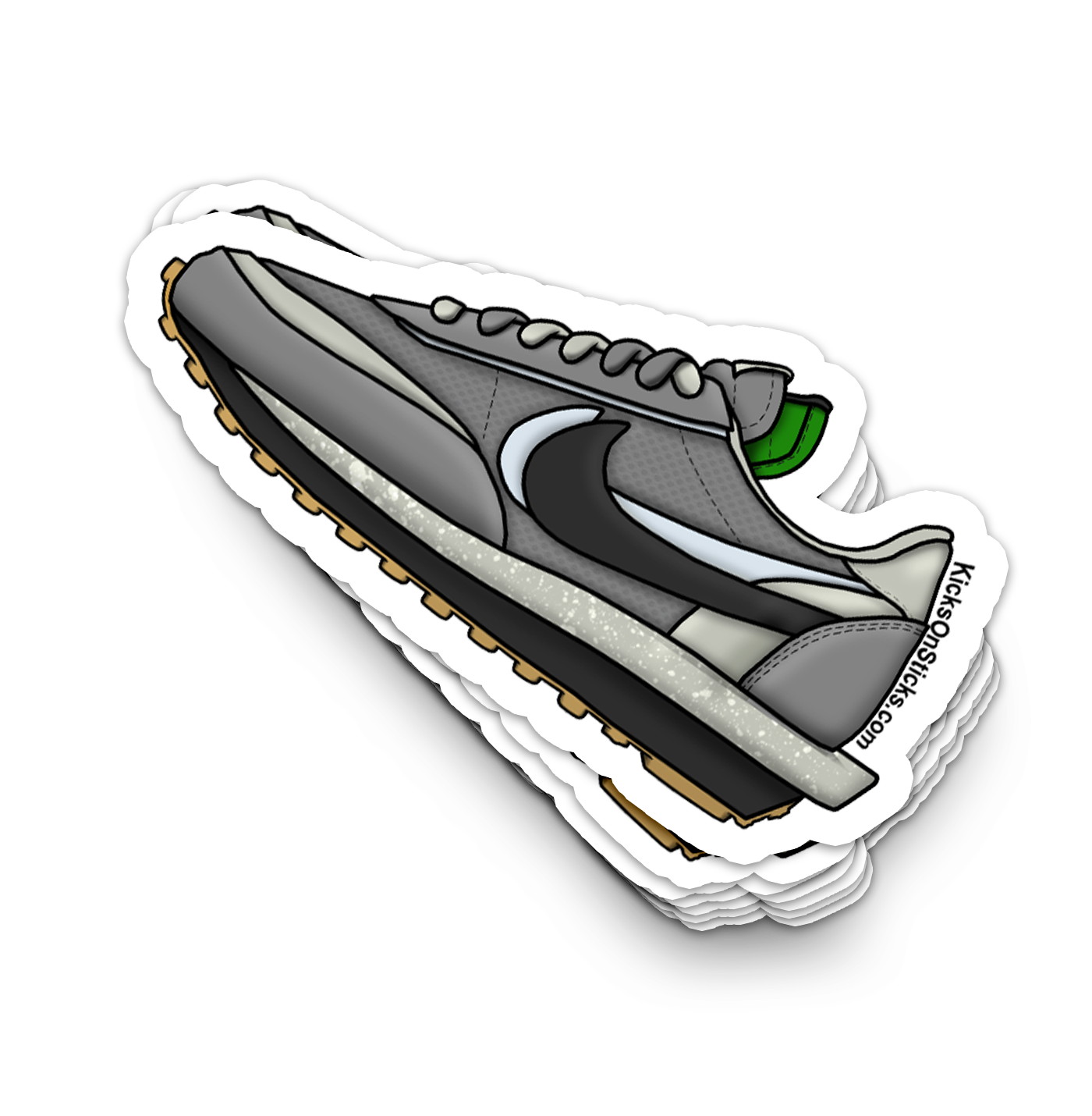 Sacai Waffle "CLOT Cool Grey" Sneaker Sticker