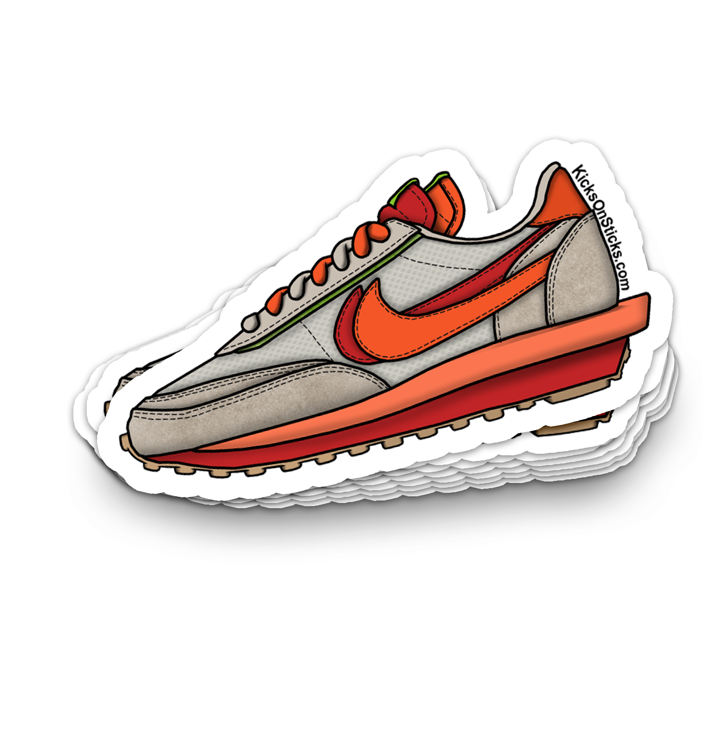 Sacai Waffle "Clot" Sneaker Sticker