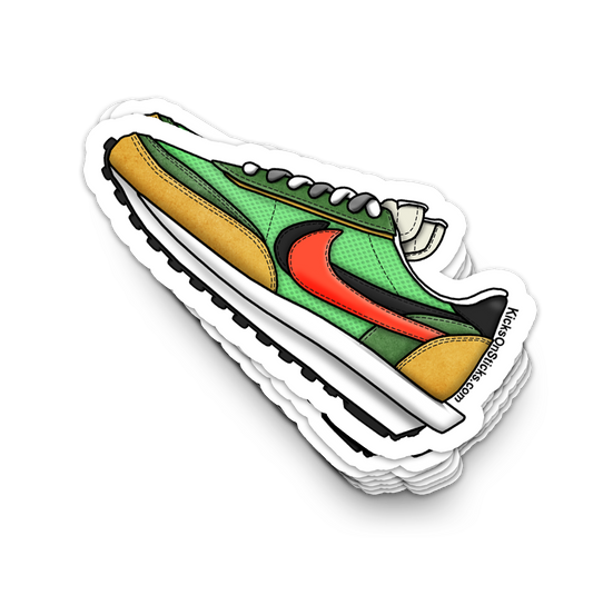 Sacai Waffle "Green Multi" Sneaker Sticker