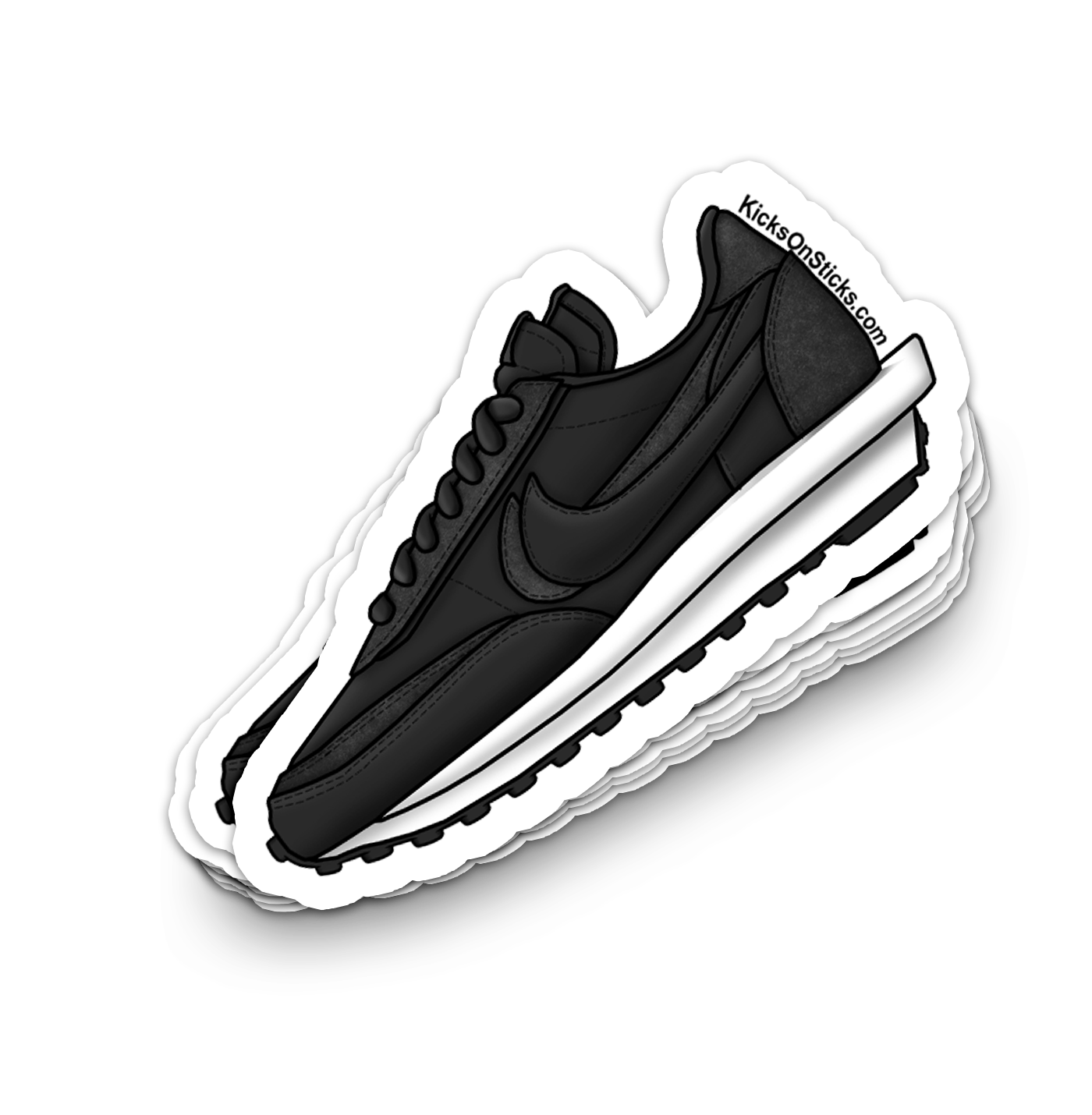 Sacai Waffle "Nylon Black" Sneaker Sticker
